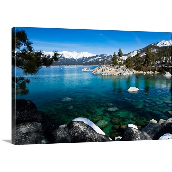 "Rocks in a lake, Lake Tahoe, California" Canvas Wall Art - On Sale